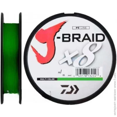 Daiwa  J-Braid X8 150 m 4.0 kg 0.06 mm 0.6 Dark Green (1102-12751-006)