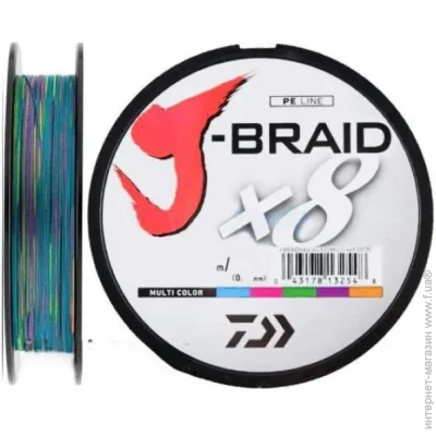 Daiwa  J-Braid X8 150 m 4.0 kg 0.06 mm 0.6 Multi Color (1102-12755-006)