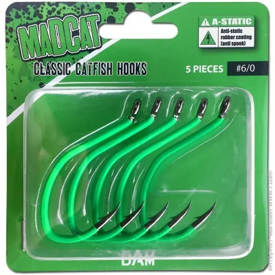    D.A.M.   DAM MADCAT A-STATIC CLASSIC Hook 6/0 5. (green) (55944)