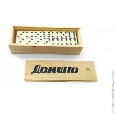 Настільна гра Darshan Доміно в дерев'яному футлярі (18,5х6,3х4,1 см) 18519a Настільна гра Darshan Доміно в дерев'яному футлярі (18,5х6,3х4,1 см) 18519a