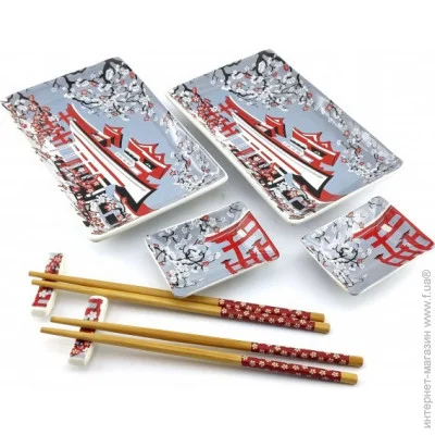 Darshan Набір для Суші 28х28x3.5 см Cities Сервіз (Посуд) 2 Персони (34281i) Darshan Набір для Суші 28х28x3.5 см Cities Сервіз (Посуд) 2 Персони (34281i)