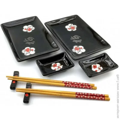 Darshan Набір для Суші 28х28x3.5 см Quas Сервіз (Посуд) 2 Персони (34281w) Darshan Набір для Суші 28х28x3.5 см Quas Сервіз (Посуд) 2 Персони (34281w)