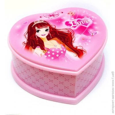 Шкатулка Darshan Скринька музична у вигляді серця рожева 29468 Шкатулка Darshan Скринька музична у вигляді серця рожева 29468