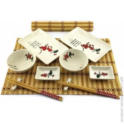 Darshan Набір для Суші 39х27,5х5,5 см Bird Сервіз (Посуд) 2 Персони (34282k) Darshan Набір для Суші 39х27,5х5,5 см Bird Сервіз (Посуд) 2 Персони (34282k)