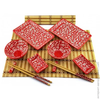 Darshan Набір для Суші 39х27, 5х5, 5 см Flip Сервіз (Посуд) 2 Персони (34282g) Darshan Набір для Суші 39х27, 5х5, 5 см Flip Сервіз (Посуд) 2 Персони (34282g)