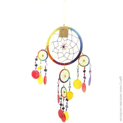 Darshan Ловець Снов (Амулет) Різнокольоровий 47х23 см (30235A) Darshan Ловець Снов (Амулет) Різнокольоровий 47х23 см (30235A)