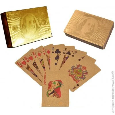 Настільна гра Darshan Карти Гральні Golden Money, Колода 54 шт (408-6) Настільна гра Darshan Карти Гральні Golden Money, Колода 54 шт (408-6)