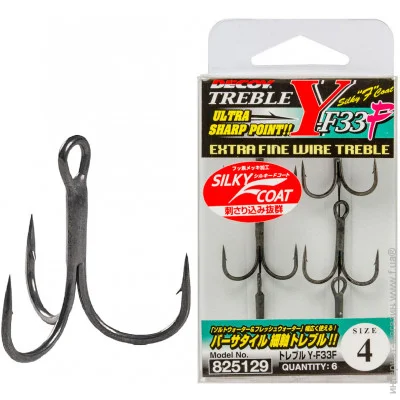Крючок для рыбалки Decoy Трійник Y-F33F 05, 6 шт/уп (1562.07.84) Крючок для рыбалки Decoy Трійник Y-F33F 05, 6 шт/уп (1562.07.84)