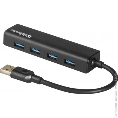 USB- USB Hub Defender Quadro Express USB3.0, 4  (83204)