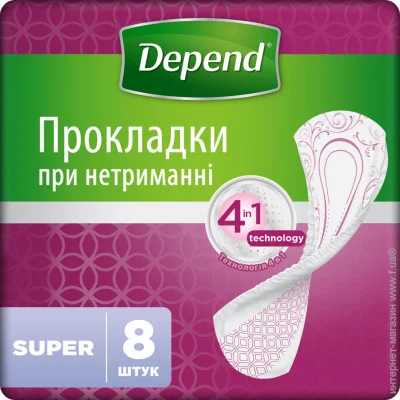   Depend Super Pad 8 . (5029053546186)