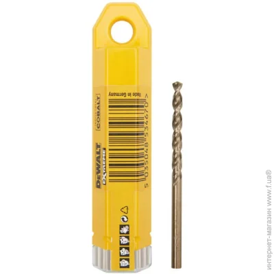    DeWALT "EXTREME2"  HSS-E, d = 4,8 ., L . = 86 ., L  = 46 , 10 . (DT4928)
