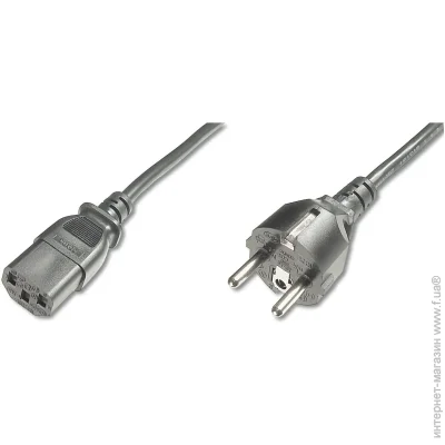   DIGITUS Schuko - C13 M/F, 1.2m, black (AK-440110-012-S)