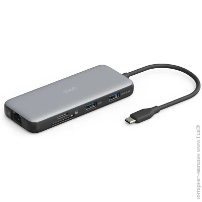   Digitus USB-C HDMI/2xUSB-A/USB-C/SD/MicroSD/RJ54 (DA-70914)