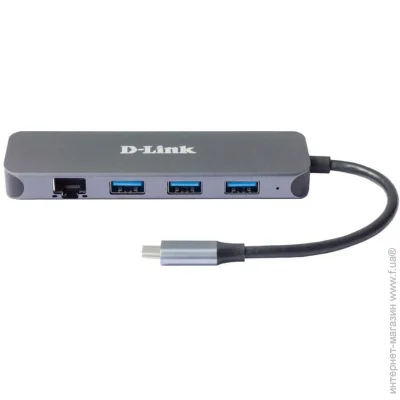 USB- D-Link   USB  USB Type-C DUB-2334 Black (2123378066)