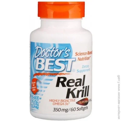  Doctor`S Best Real Krill 350 mg 60 Softgels DRB-00224 (000001144)