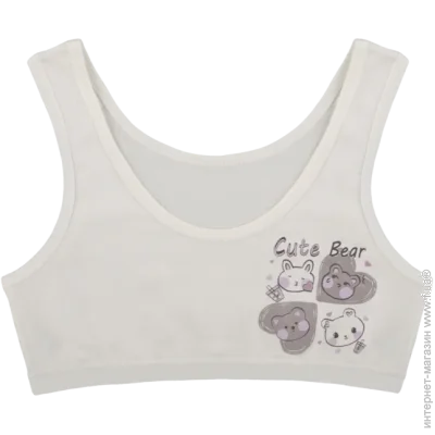 Топ для дівчинки з принтом Cute Bear - Donella - 4571PB17 - 122-128 см - Молочний (50686) Топ для дівчинки з принтом Cute Bear - Donella - 4571PB17 - 122-128 см - Молочний (50686)