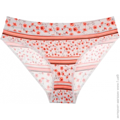 Женские трусы Женские слипы с цветочным рисунком - Donella - 21391B - M - Белый с персиковым (17295) Женские трусы Женские слипы с цветочным рисунком - Donella - 21391B - M - Белый с персиковым (17295)