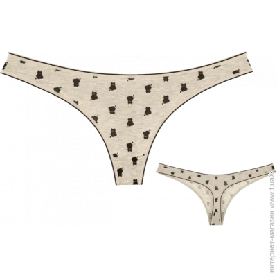 Жіночі труси Стрінги жіночі з малюнком котик - Donella - 241099 - XL - Світло-бежевий (23937) Жіночі труси Стрінги жіночі з малюнком котик - Donella - 241099 - XL - Світло-бежевий (23937)