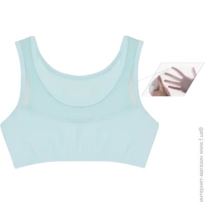 Дитячий топ на широких бретельках з прозорою вставкою - Donella - 4571PD2 - 134-140 см - Бірюзовий (50823) Дитячий топ на широких бретельках з прозорою вставкою - Donella - 4571PD2 - 134-140 см - Бірюзовий (50823)