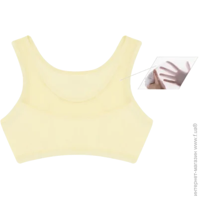 Дитячий топ на широких бретельках з прозорою вставкою - Donella - 4571PD2 - 134-140 см - Жовтий (50838) Дитячий топ на широких бретельках з прозорою вставкою - Donella - 4571PD2 - 134-140 см - Жовтий (50838)