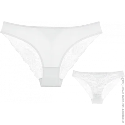 Білі жіночі труси сліпи з мереживом - Donella - 6971 - XL - Білий (38525) Білі жіночі труси сліпи з мереживом - Donella - 6971 - XL - Білий (38525)