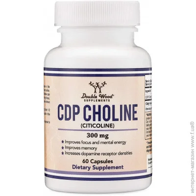    Double Wood CDP Choline 300 mg (Citicoline), 60 capsules (00000037524)