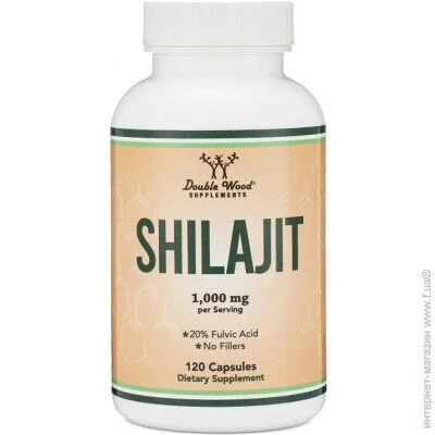   Double Wood Shilajit Resin 1000 mg (2 caps per serving) 120 Caps (000020115)