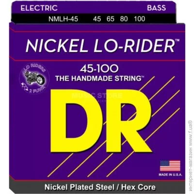   Dr Strings   - DR NMLH-45 Lo-Rider Nickel Wound Electric Bass, Med/Light 45-100