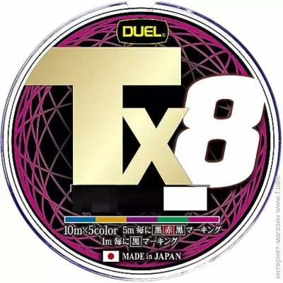Duel  Tx8 300m 5Color 24.9kg 0.30mm #3.0 (H4345-5C / 2257123)