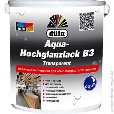 Dufa  Aqua-Hochglanzlack B3 Transparent     0,75 