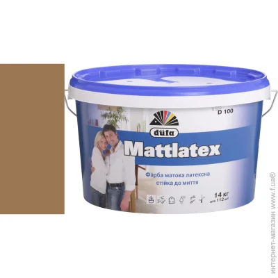 Dufa Краска латексная водоэмульсионная Mattlatex D100 мат VN 2676 Сладкие мечты 14кг Dufa Краска латексная водоэмульсионная Mattlatex D100 мат VN 2676 Сладкие мечты 14кг