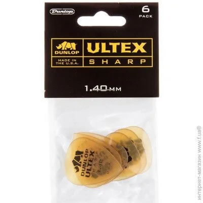  Dunlop Manufacturing Dunlop 433P1.40 Ultex Sharp Player"s Pack 1.40 mm (6 .)