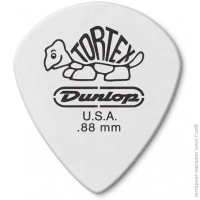 Dunlop Manufacturing  Dunlop 4781 Tortex White Jazz III Guitar Pick 0.88 mm (1 .)