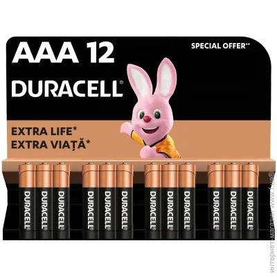  Duracell AAA 12.   (5000394109254)