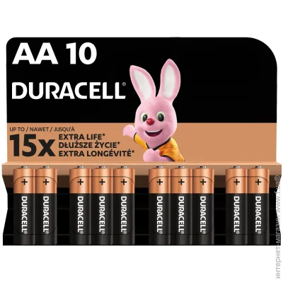  Duracell AA, 10.   (5002508/5006461)