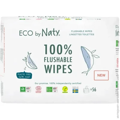 Вологий туалетний папір Eco By Naty 168 шт (7330933177177) Вологий туалетний папір Eco By Naty 168 шт (7330933177177)