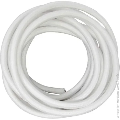 Electraline Кабель текстильний H05VV-F 2x0,75 3 м білий мідь Electraline Кабель текстильний H05VV-F 2x0,75 3 м білий мідь