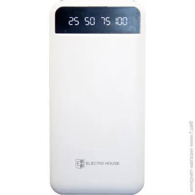  Electrohouse Power Bank 10000 mAh   type-c  (EH-P-01-W)