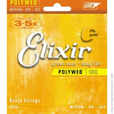   Elixir Banjo PolyWeb Medium (Banj PW M)