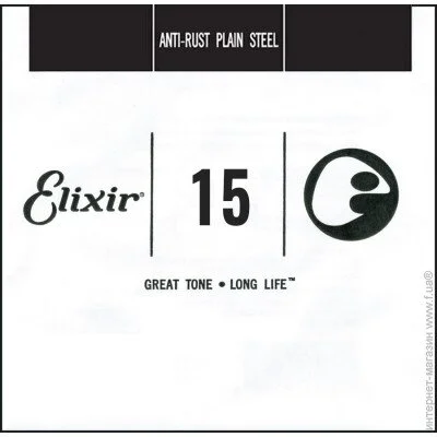  Elixir 13015 Anti-Rust Plain Steel .015