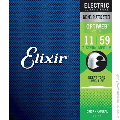      Elixir 19106 Optiweb Nickel Plated Steel 7-String Medium 11/59