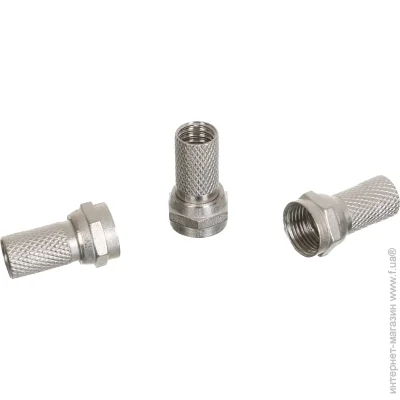 Emt Electronics Конектор EUROSKY Конектор на RG-6 кабель накрутний (5 шт.) срібний К-5 Emt Electronics Конектор EUROSKY Конектор на RG-6 кабель накрутний (5 шт.) срібний К-5