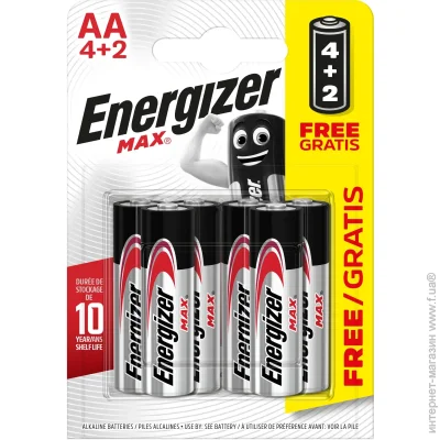 Energizer Батарейка блістер 1/2AA 6 шт. (E301534204) Energizer Батарейка блістер 1/2AA 6 шт. (E301534204)