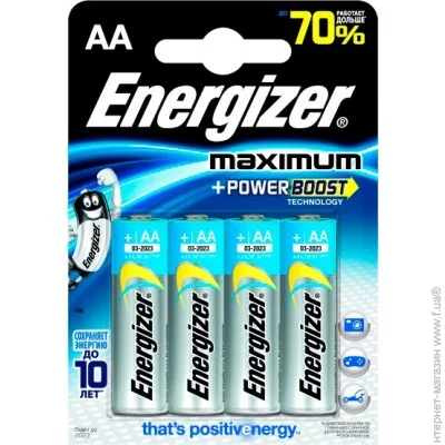 Батарейка Energizer AA Махімum LR6 (7638900297553) Батарейка Energizer AA Махімum LR6 (7638900297553)