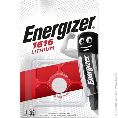 Energizer  Lithium CR1616 1 . (E300843903)