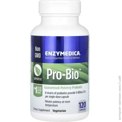 Специальная добавка Пробиотики и пребиотики Enzymedica Pro Bio, 120 капсул Специальная добавка Пробиотики и пребиотики Enzymedica Pro Bio, 120 капсул
