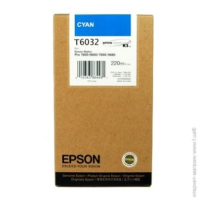  Epson T6032 Cyan 220 