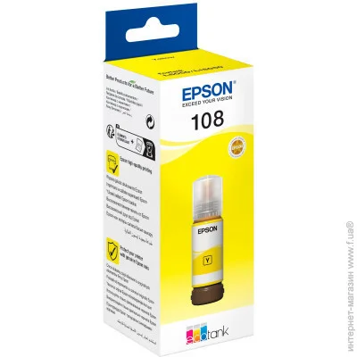  Epson    Epson 108 EcoTank L8050/L18050 yellow (C13T09C44A) Yellow 70 