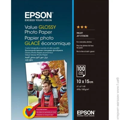  Epson Value Glossy Photo Paper 100x150, 100 (C13S400039)
