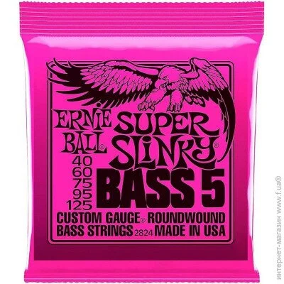     - Ernie Ball 2824 Super Slinky Nickel Wound 5-String Bass 40/125